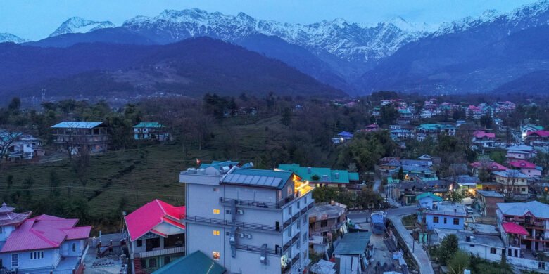 Palampur in monsoon with lush tea gardens, misty hills, and scenic views from BlissPalampur